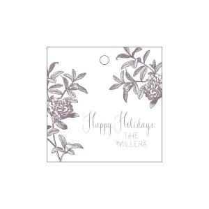 Happy Holidays Letterpress Gift Tags
