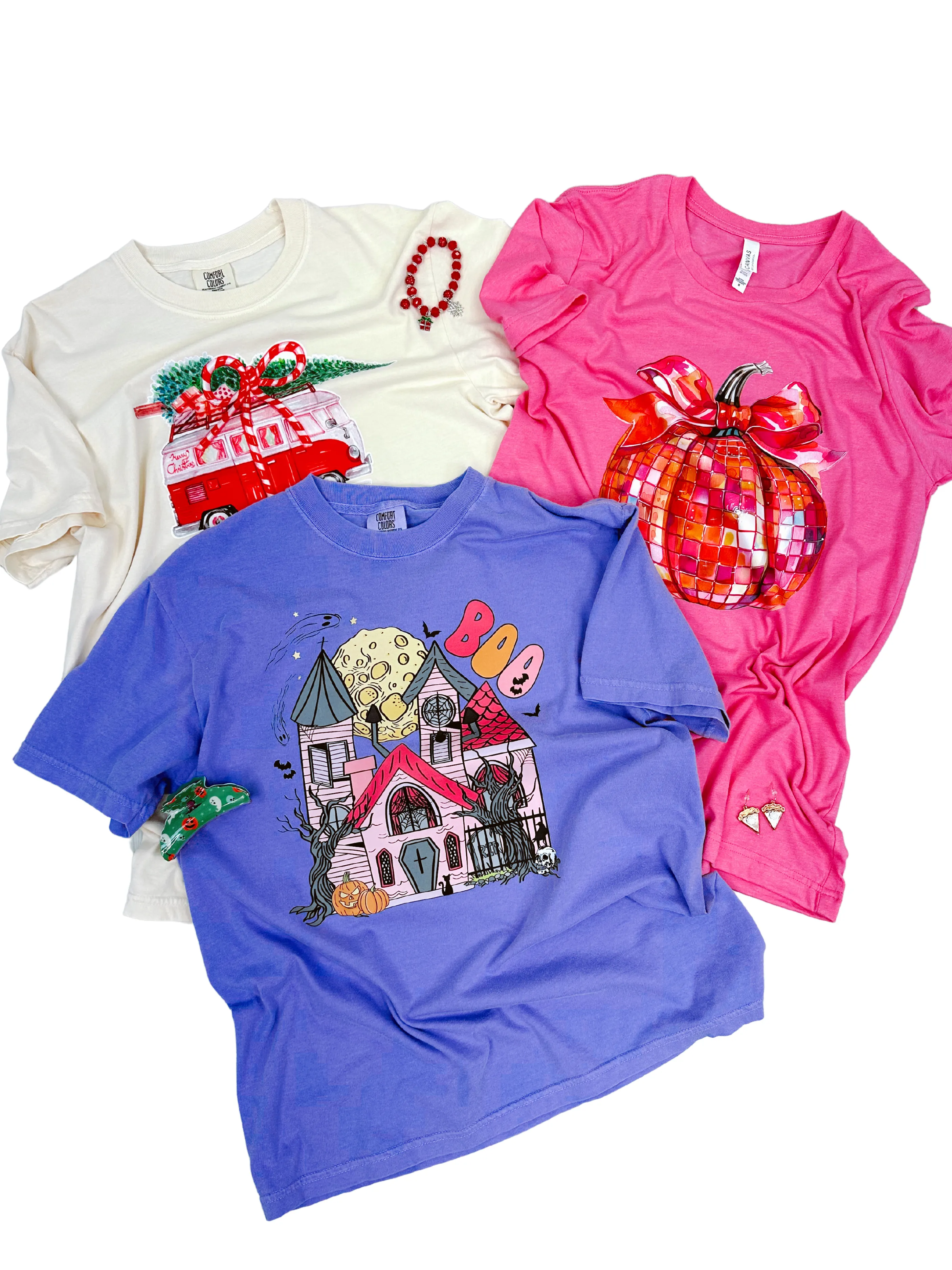 Holiday Graphic Tee Bundle ( 3 shirts   3 accessories)