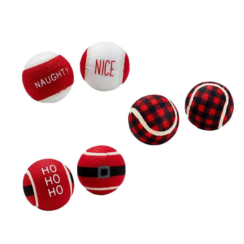 Holiday Tennis Ball Dog Toy