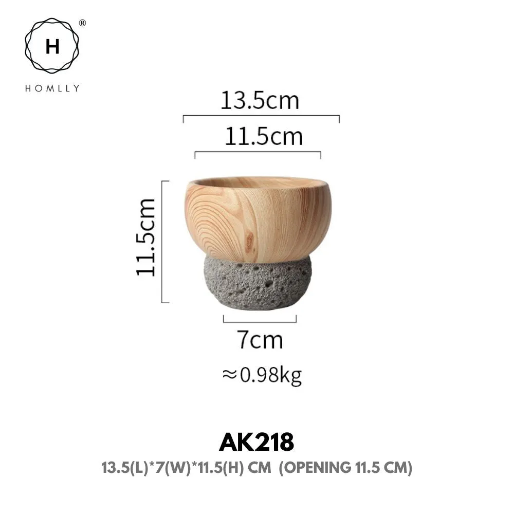 Homlly Nordic Cement Bonsai Green Flower Pot (Different Shapes)