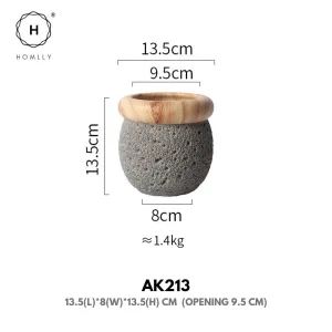 Homlly Nordic Cement Bonsai Green Flower Pot (Different Shapes)