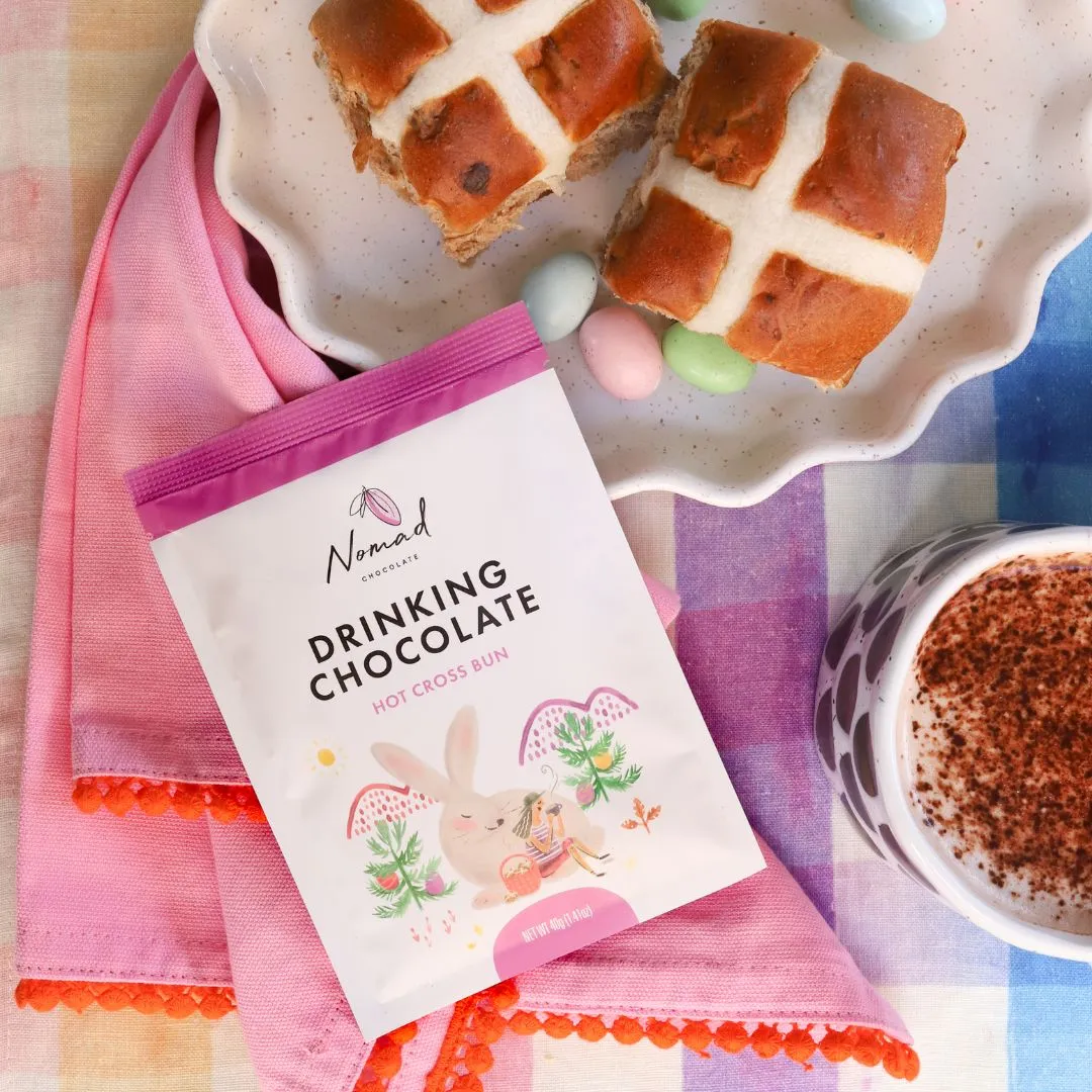 HOT CHOCOLATE HOT CROSS BUN
