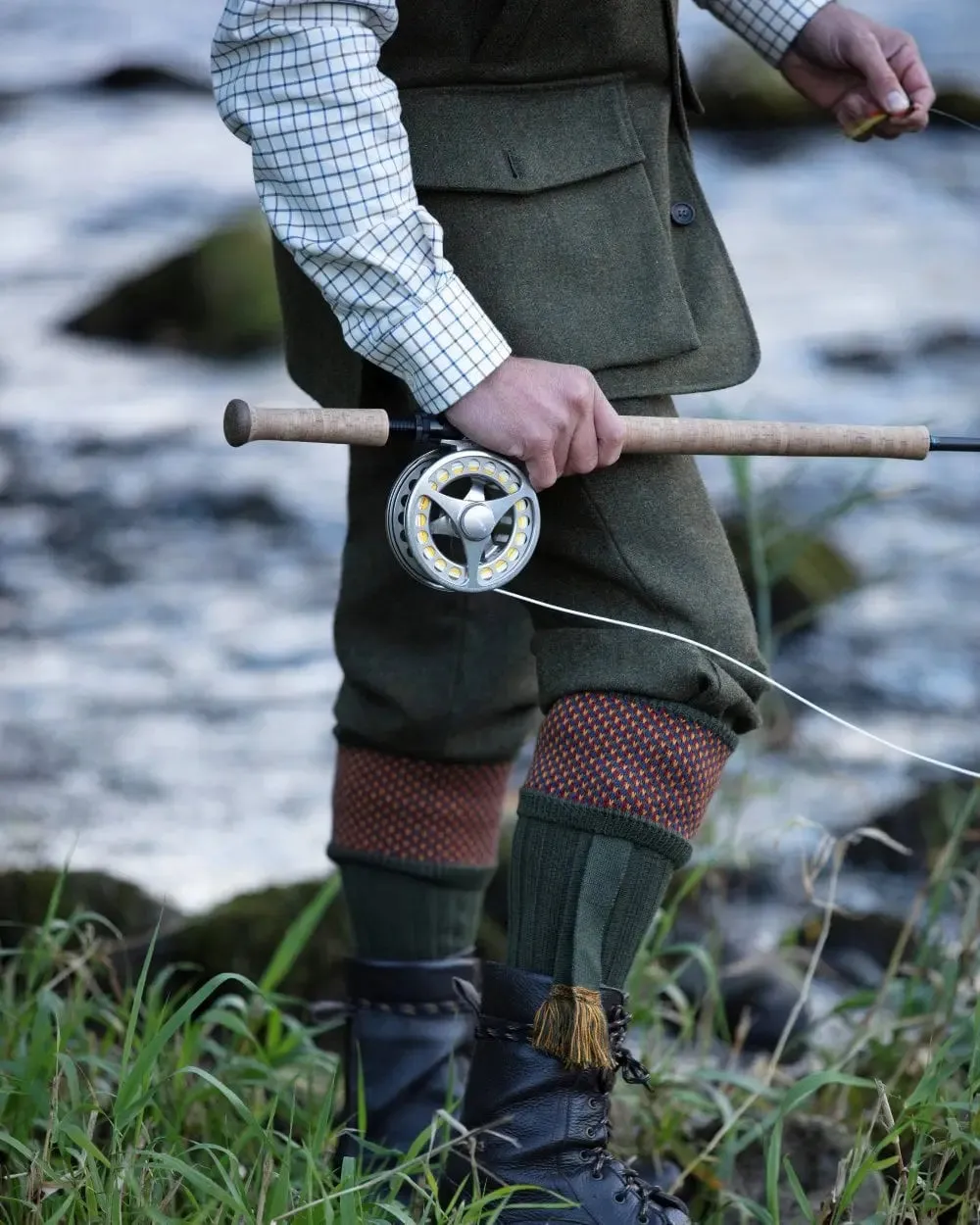 HOUSE OF CHEVIOT Tayside Shooting Socks - Mens - Spruce