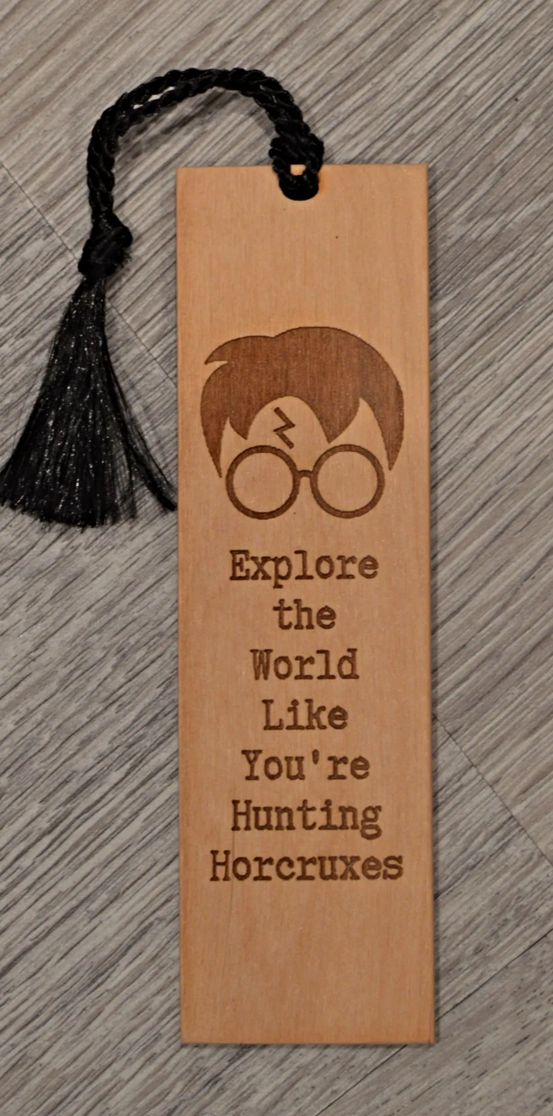 Hunting Horcruxes - Wood Bookmark