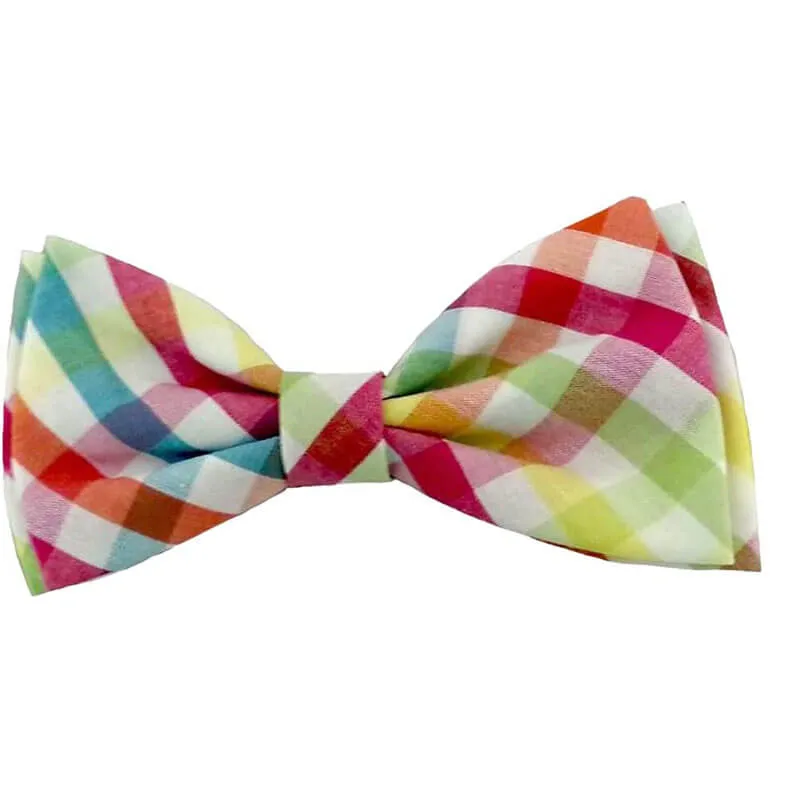 Huxley & Kent Yellow/Orange Check Bow Tie