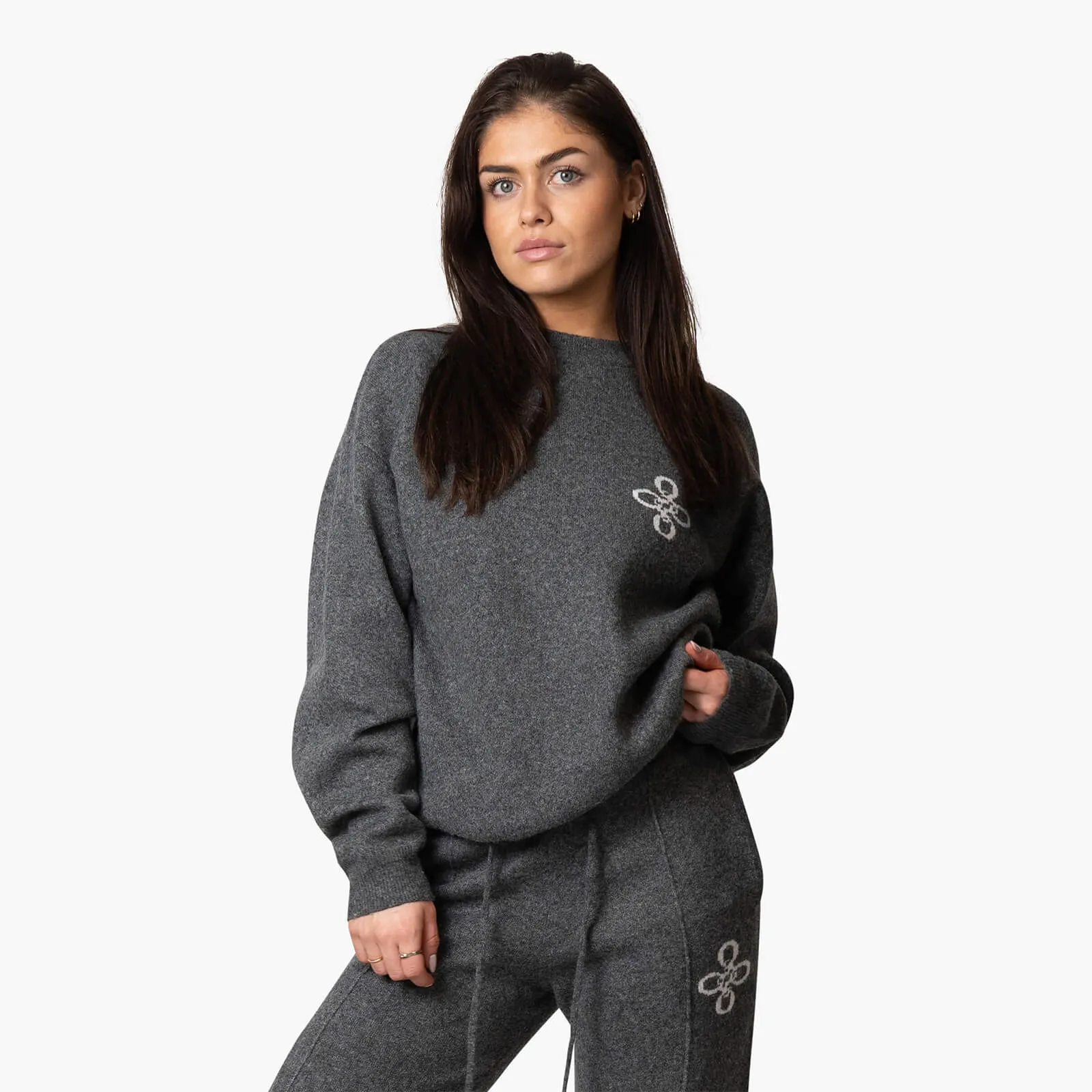 INSIGNIA KNITTED SET | DARK GREY MELEE