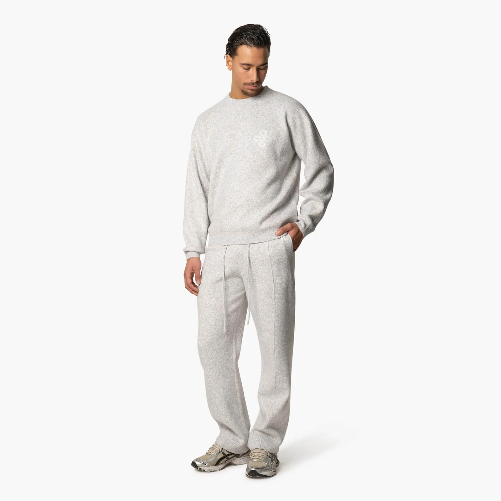 INSIGNIA KNITTED SET | GREY MELEE