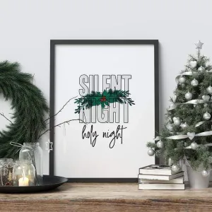 It's time for a Silent Night | Christmas art print