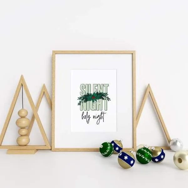 It's time for a Silent Night | Christmas art print