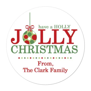Jolly Personalized Holiday Gift Sticker