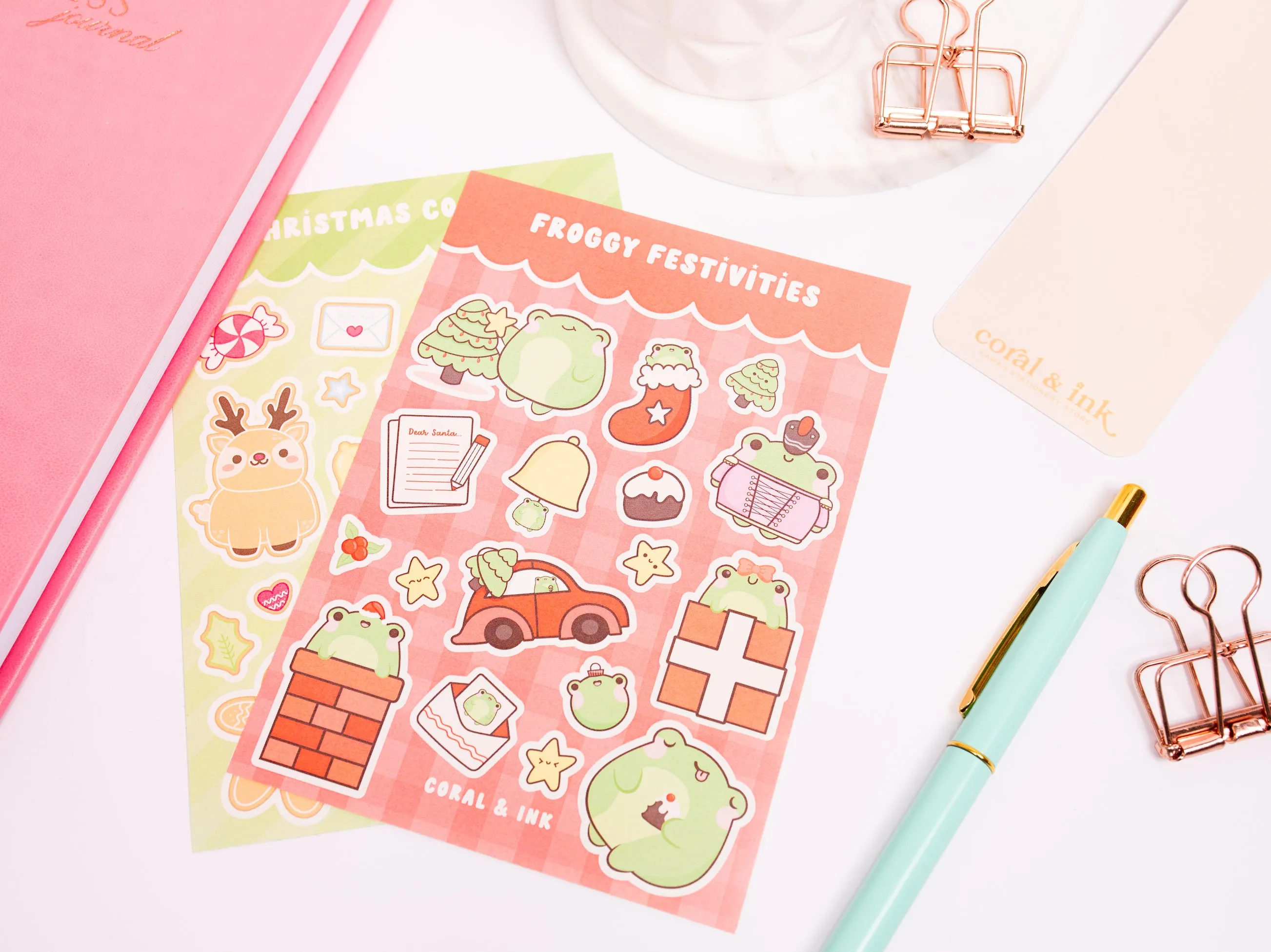 Kawaii Christmas Sticker Sheets