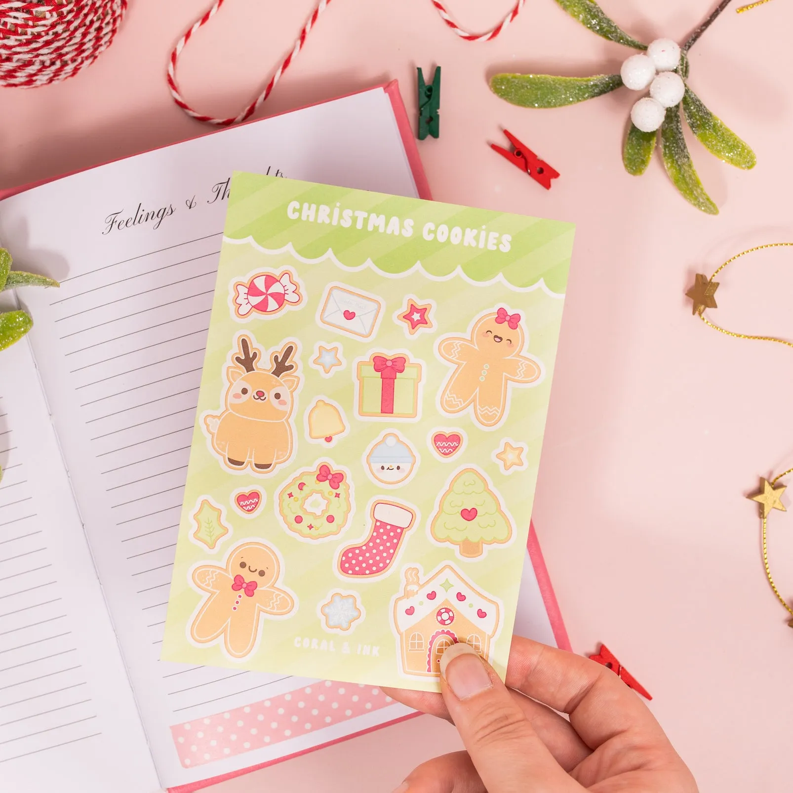 Kawaii Christmas Sticker Sheets