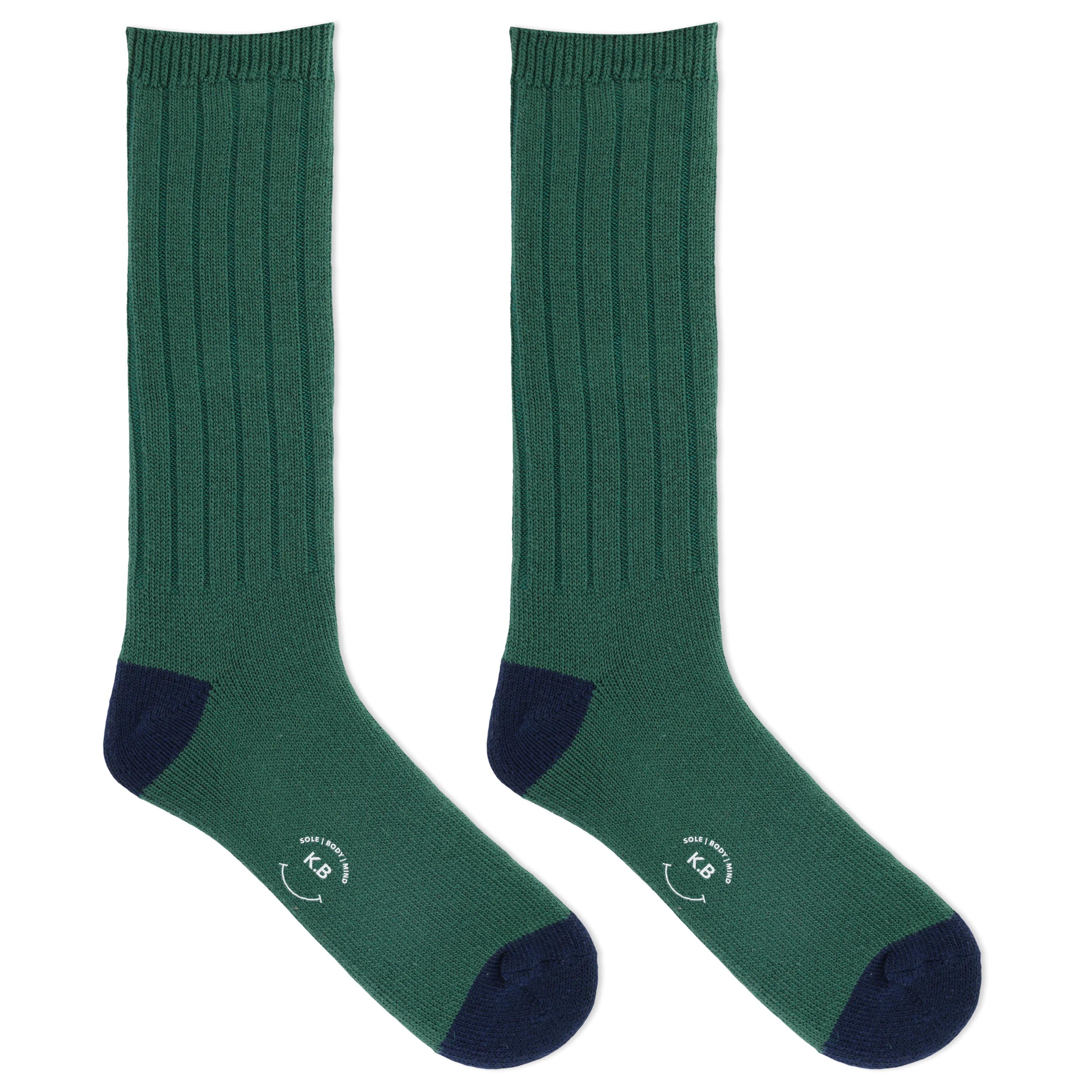 K.Bell Men's Classic Comfort Fit Ribbed Crew Sock