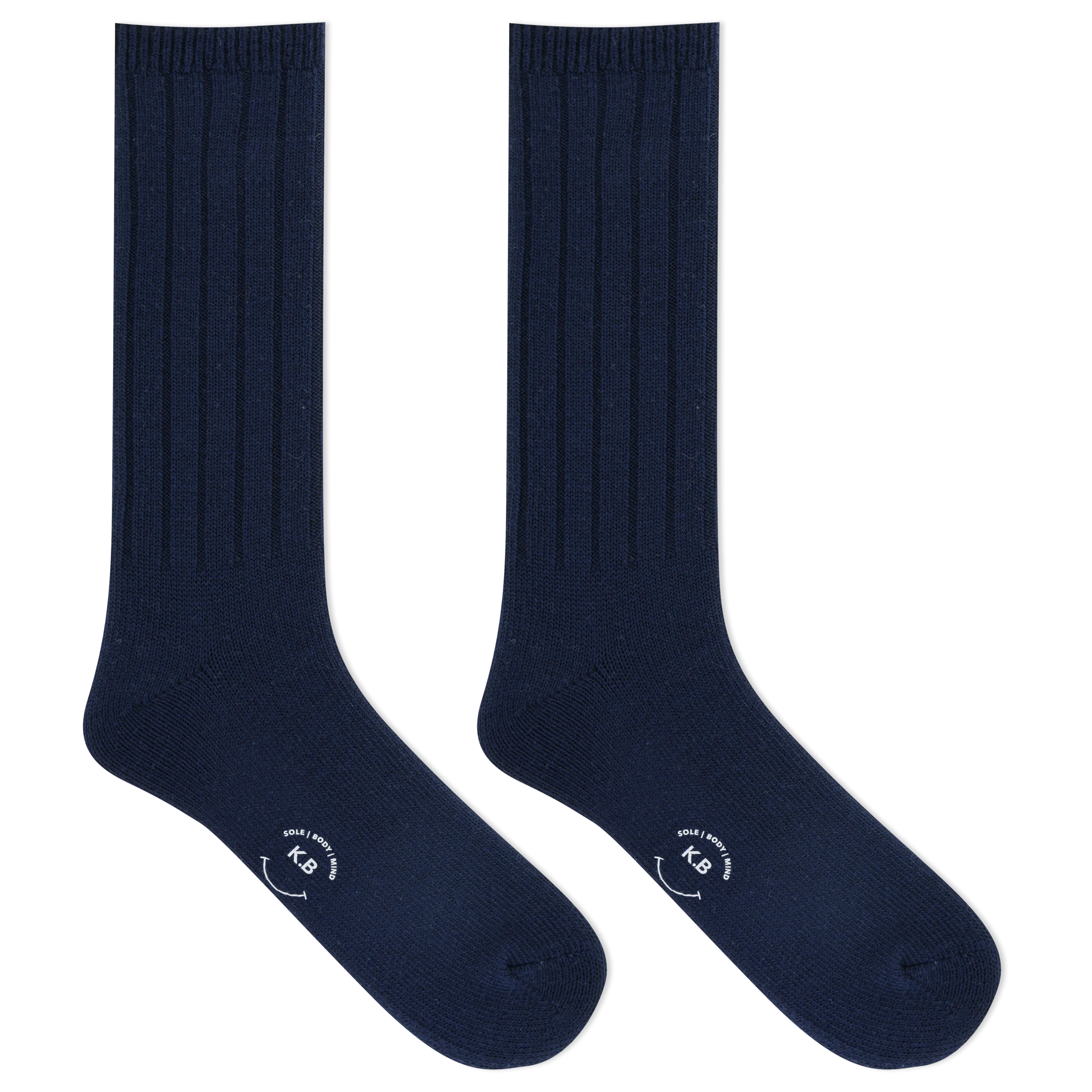K.Bell Men's Classic Comfort Fit Ribbed Crew Sock