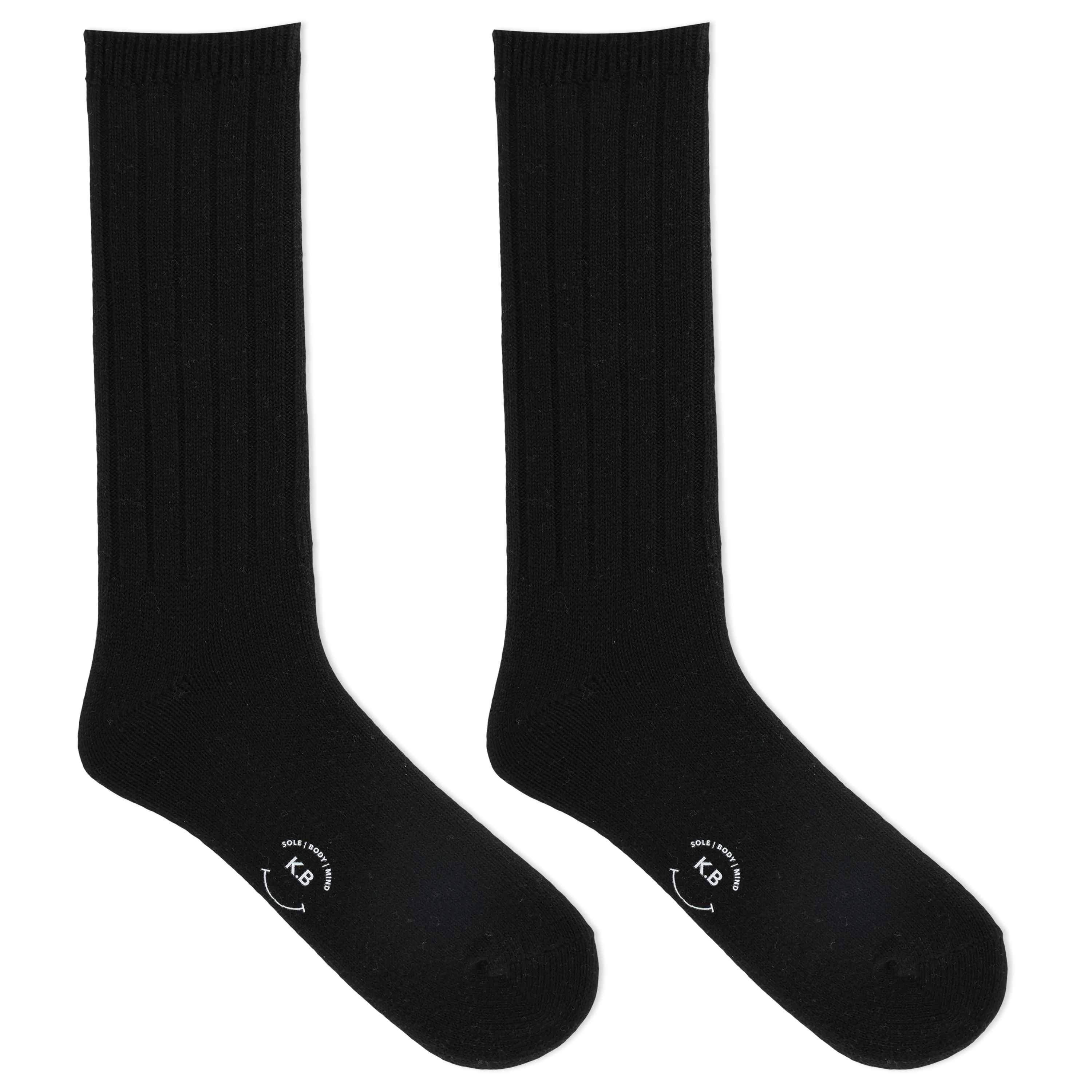 K.Bell Men's Classic Comfort Fit Ribbed Crew Sock