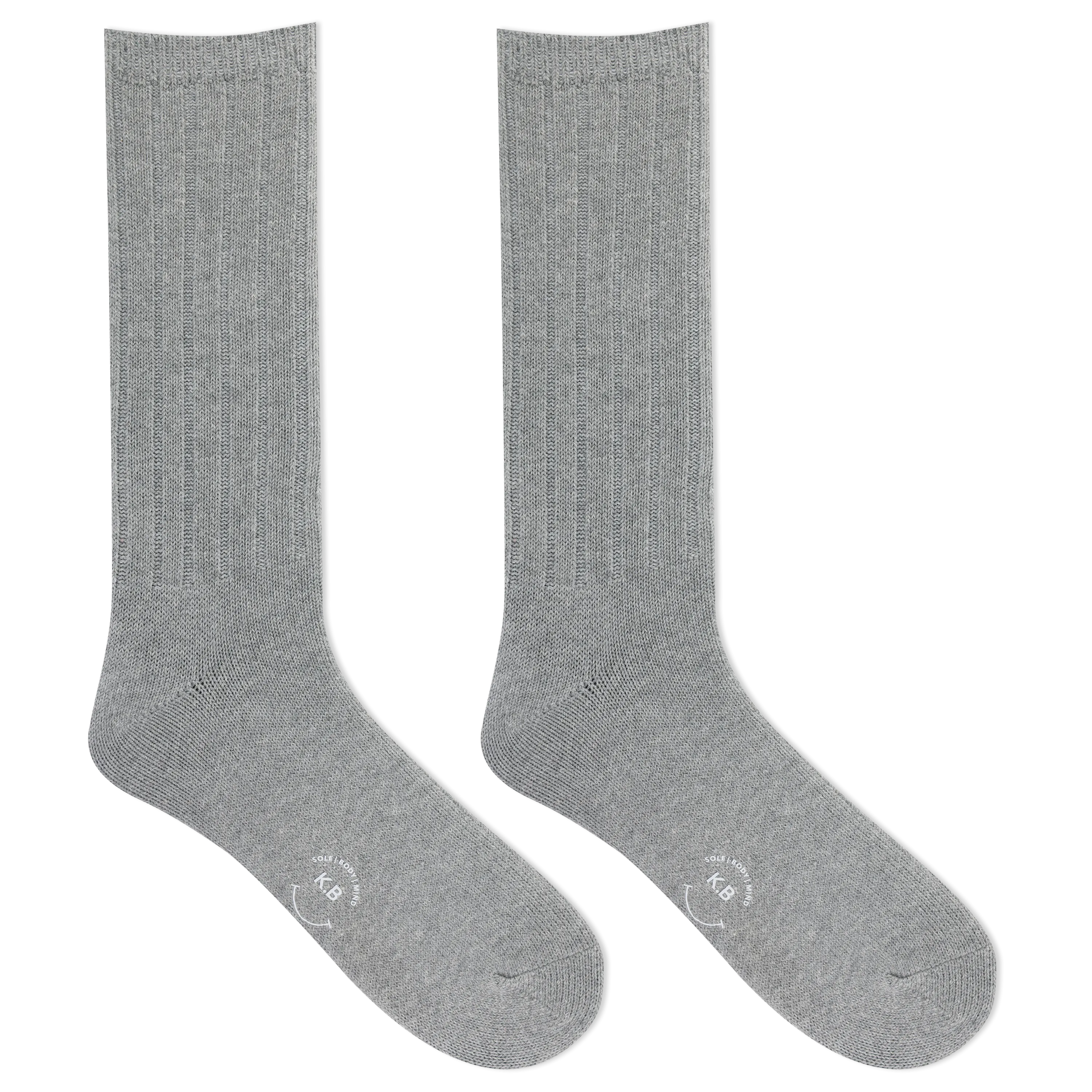 K.Bell Men's Classic Comfort Fit Ribbed Crew Sock