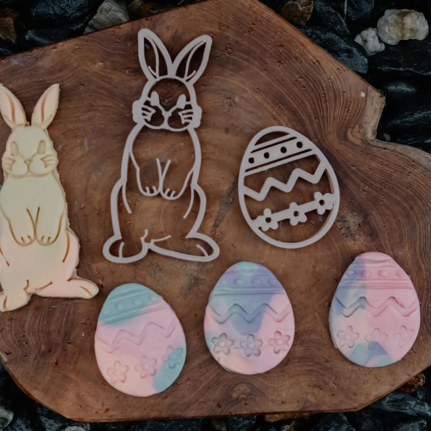 Kinfolk Pantry Playdough/Sensory Play Eco Cutter™ Set - Easter Bunny & Egg