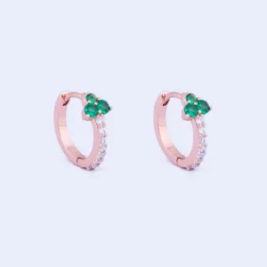 Knight & Day Emerald Huggies Earrings Q527ETR