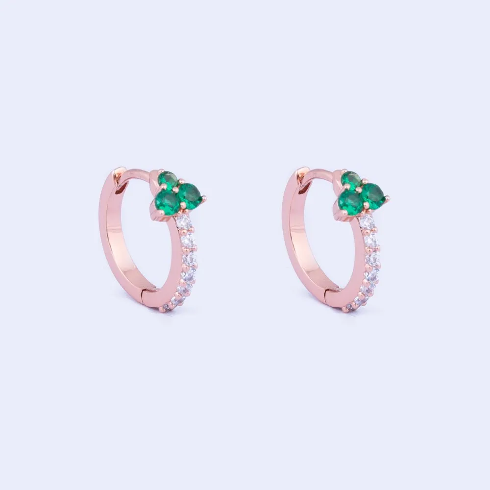 Knight & Day Emerald Huggies Earrings Q527ETR