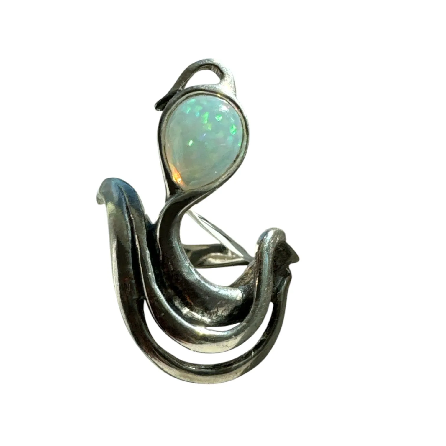 Lab Opal Solid 925 Sterling Silver Ring 7