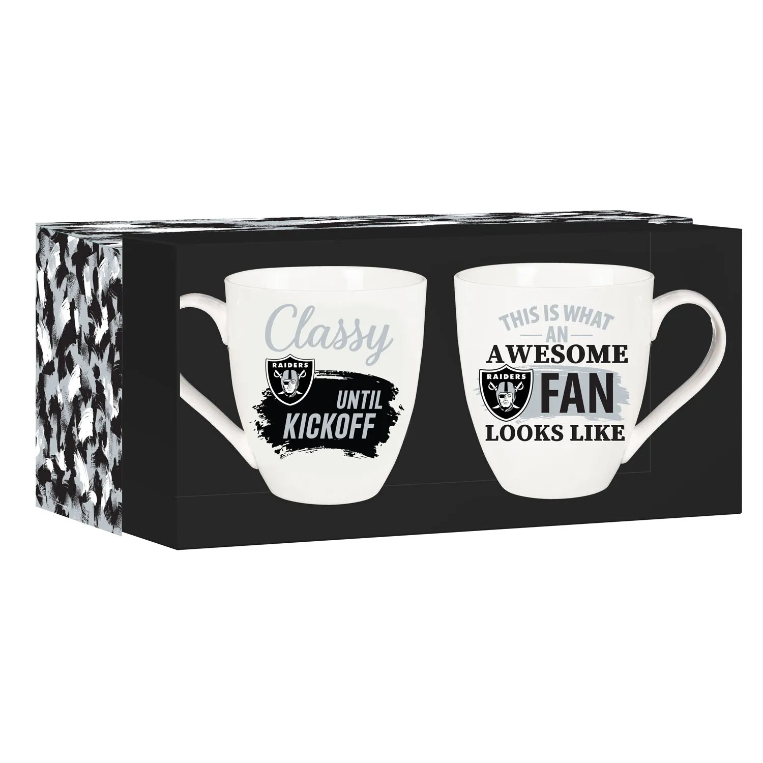 Las Vegas Raiders, Ceramic Cup O'Java 17oz Gift Set,3mcf3822