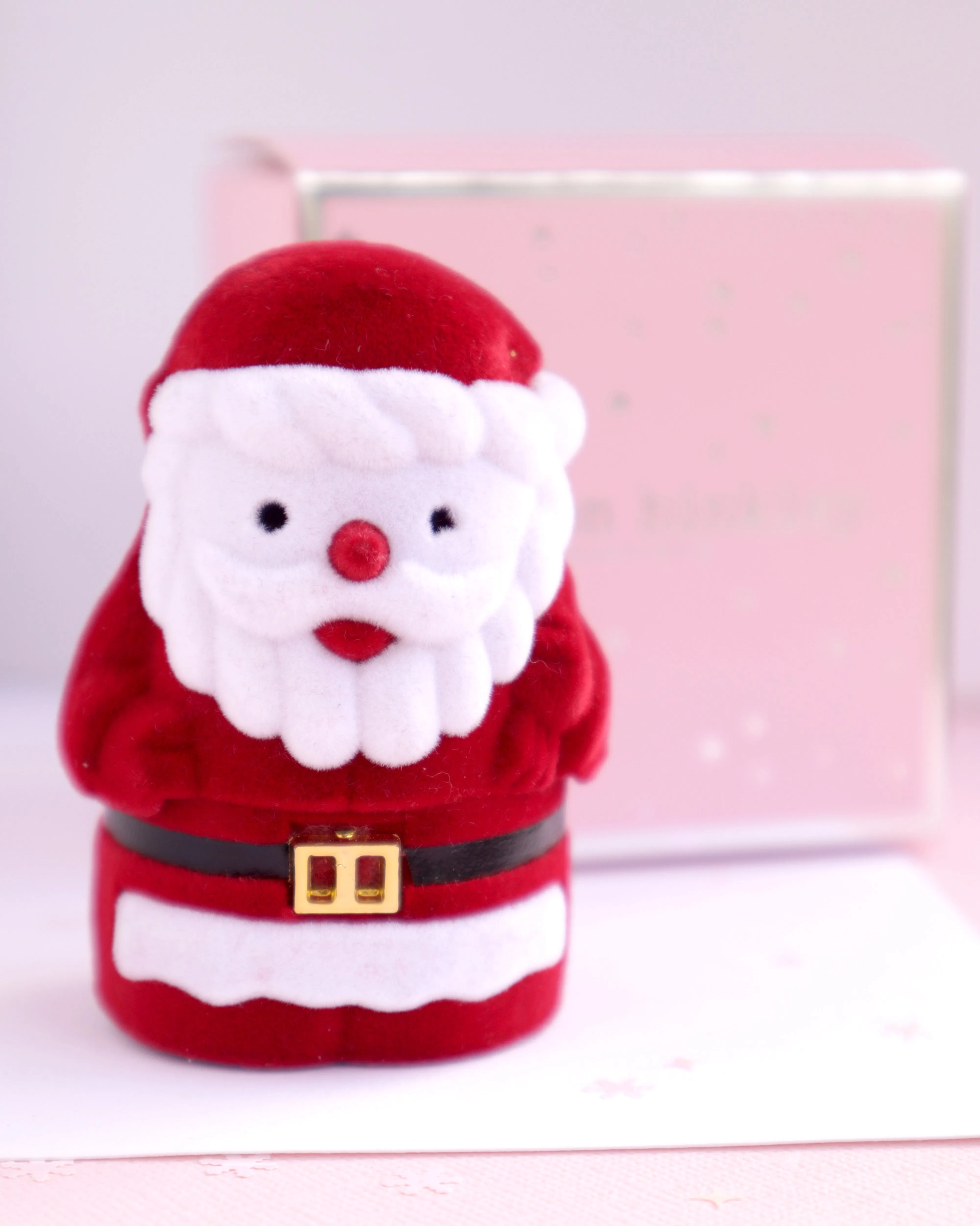 Lauren Hinkley | Red Starry Earrings in Velvet Santa Trinket Box