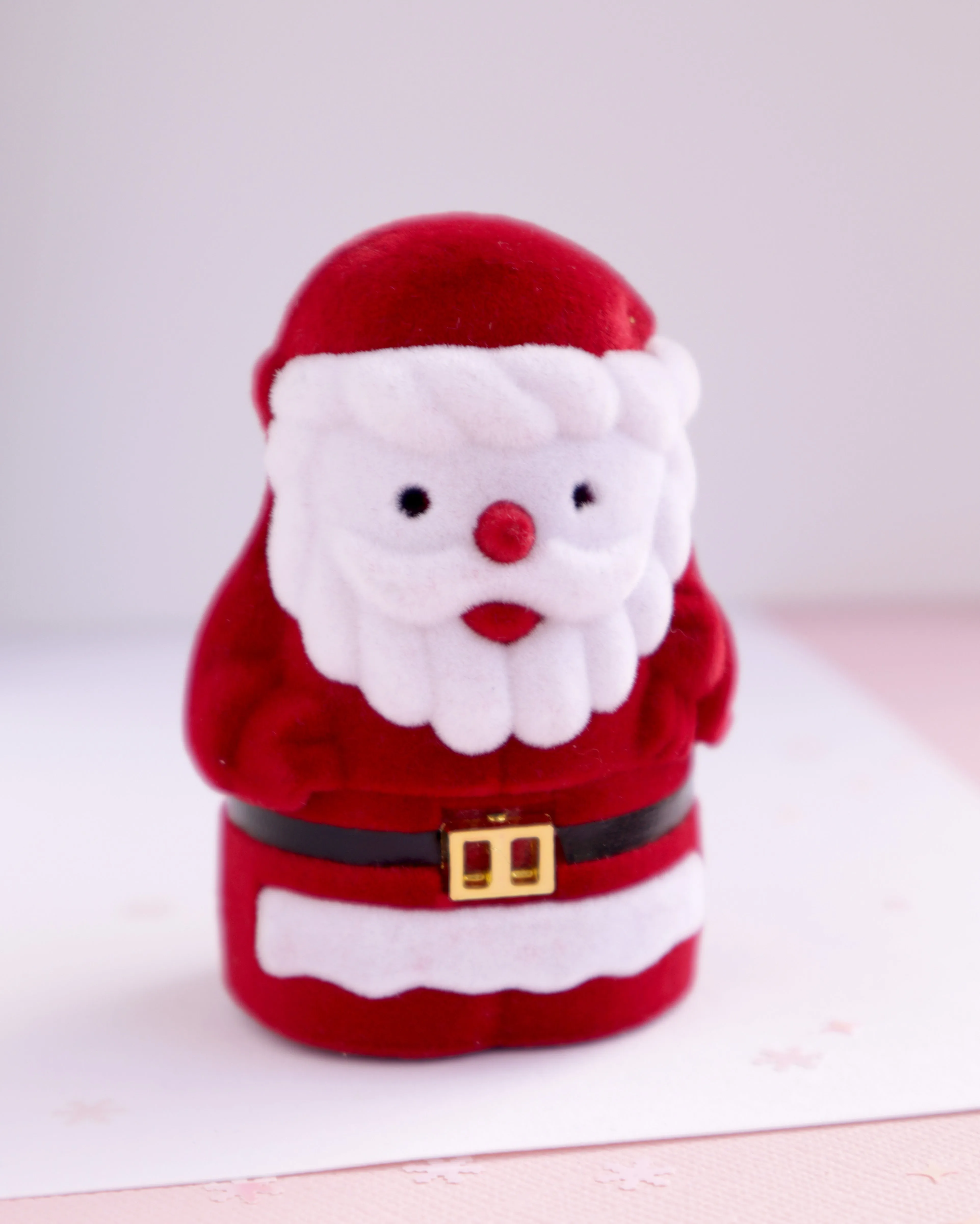 Lauren Hinkley | Red Starry Earrings in Velvet Santa Trinket Box