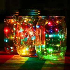 LED Fairy Light Solar Powered Mason Jars