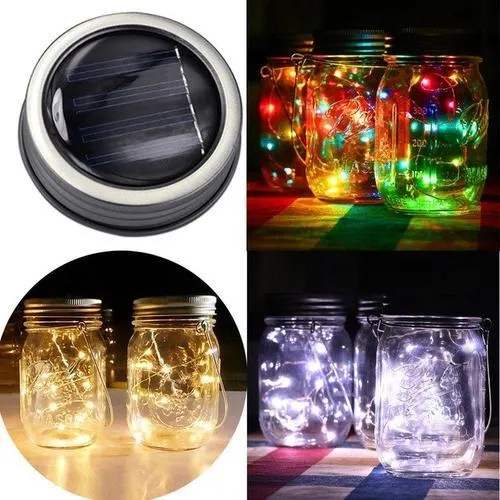 LED Fairy Light Solar Powered Mason Jars