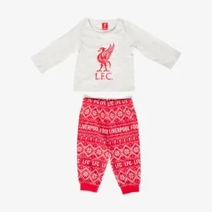 LFC Baby Red Liverbird Family Christmas Pyjamas