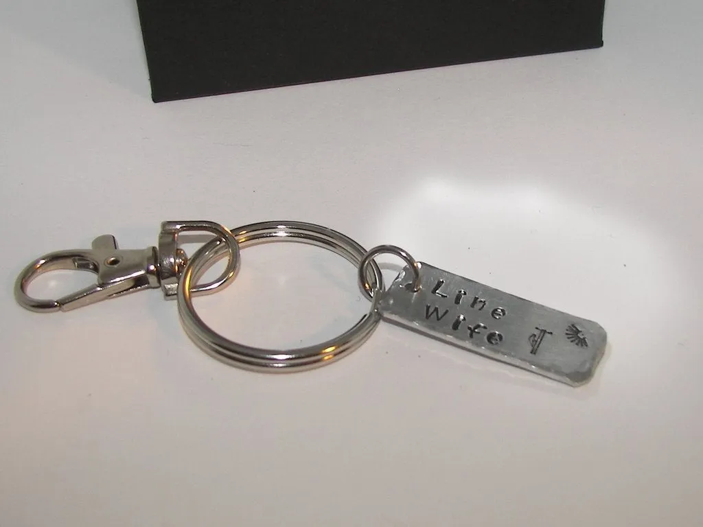 lineman wife keychain, lineman wife gift, personalized keyring gift, lineman gifts