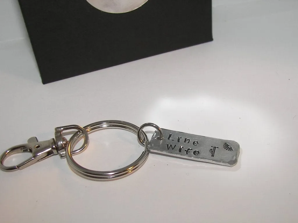 lineman wife keychain, lineman wife gift, personalized keyring gift, lineman gifts