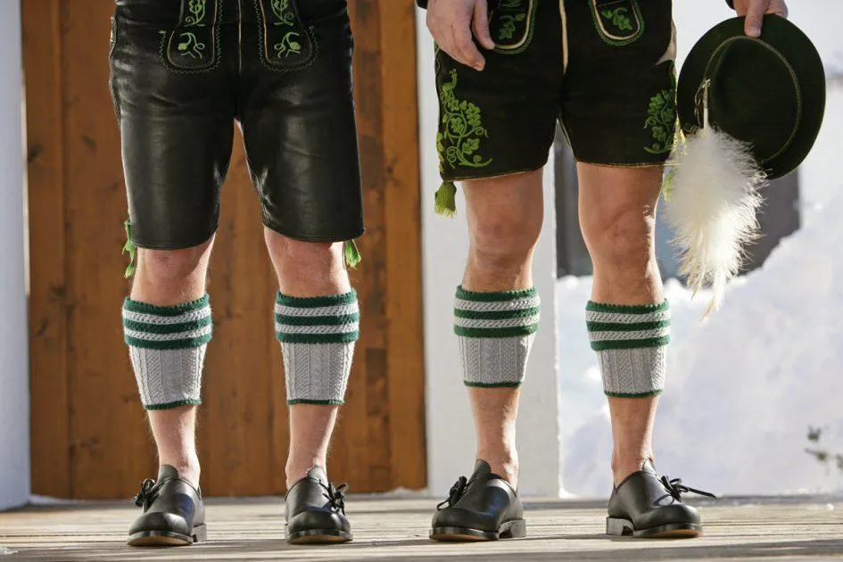 Loferl Oktoberfest Men's Bavarian Two Part Socks