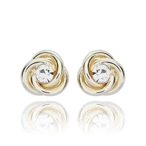 Love Knot Swirl Knot Gold Plated Earrings
