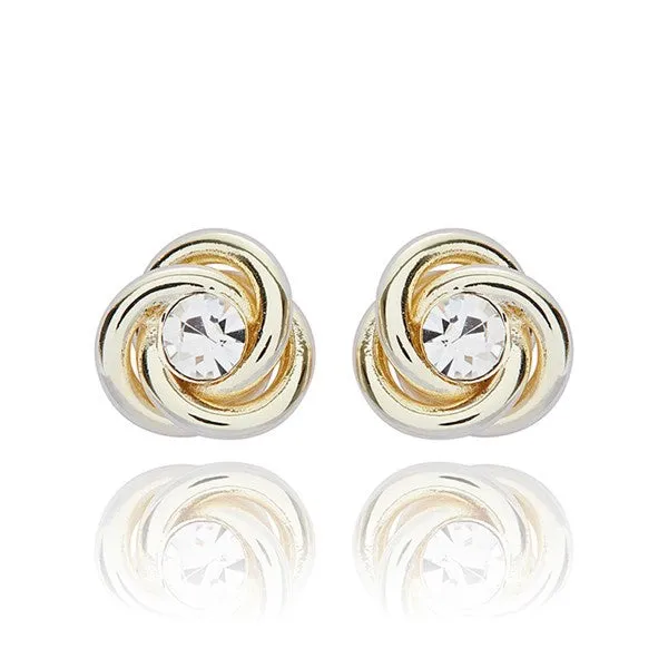 Love Knot Swirl Knot Gold Plated Earrings