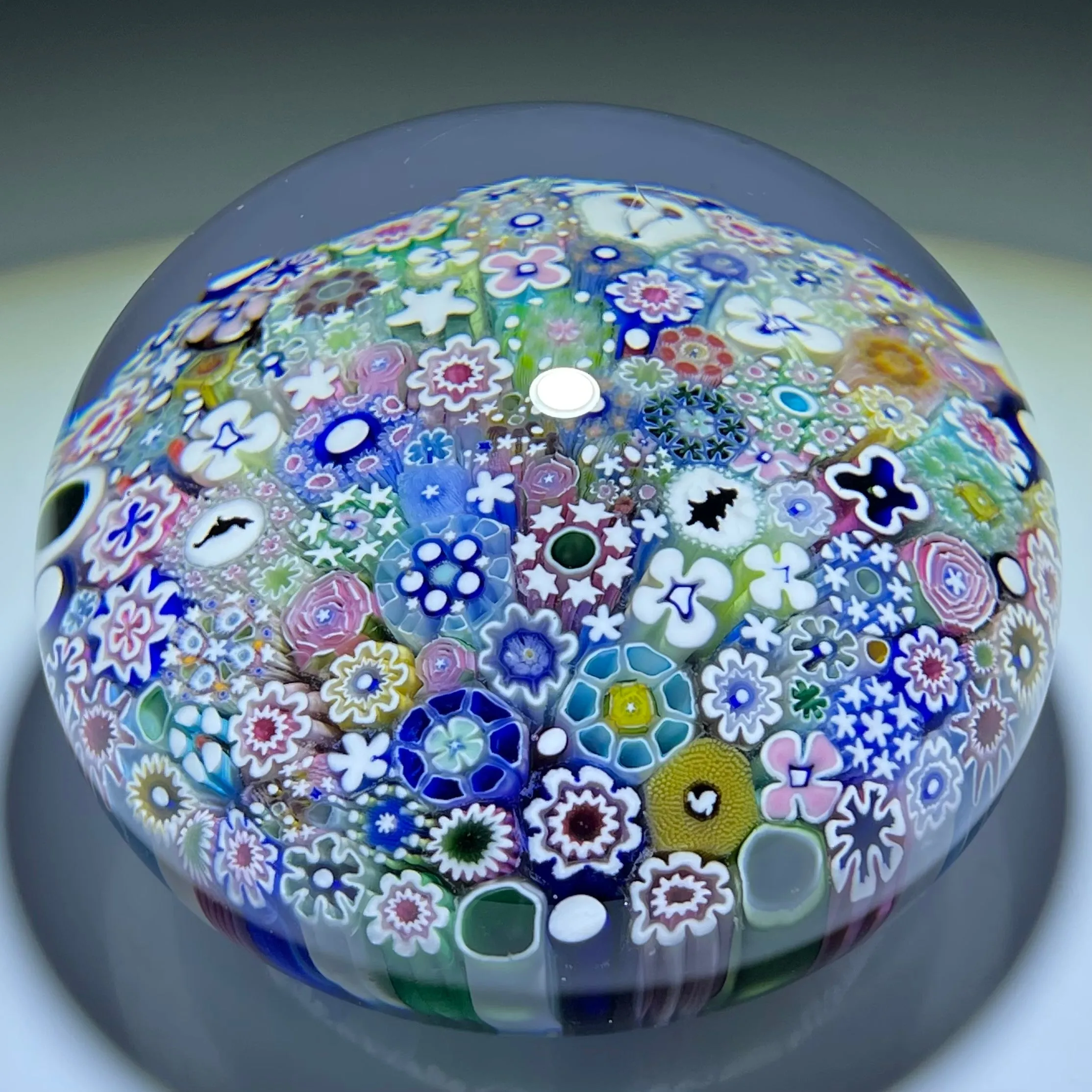Magnum Damon MacNaught 2021 Complex Millefiori Closepack with Roses, Dogwood Blossoms, & Silhouettes