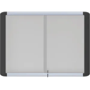 MasterVision Sliding Door Enclosed Porcelain Board