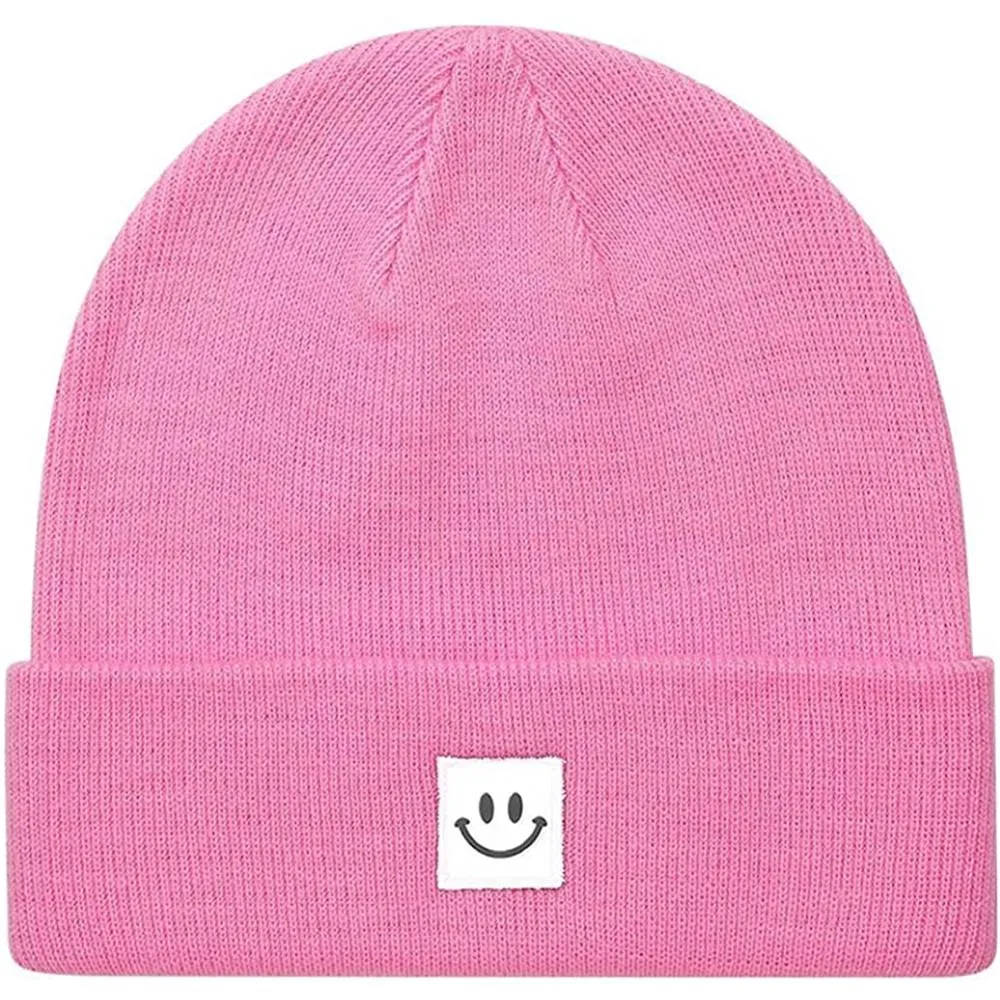 MaxNova Knit Beanie Hat with Smile Face for Men/Women | Multiple Colors