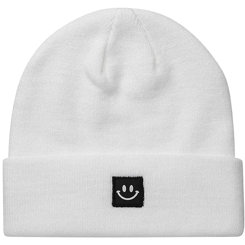 MaxNova Knit Beanie Hat with Smile Face for Men/Women | Multiple Colors
