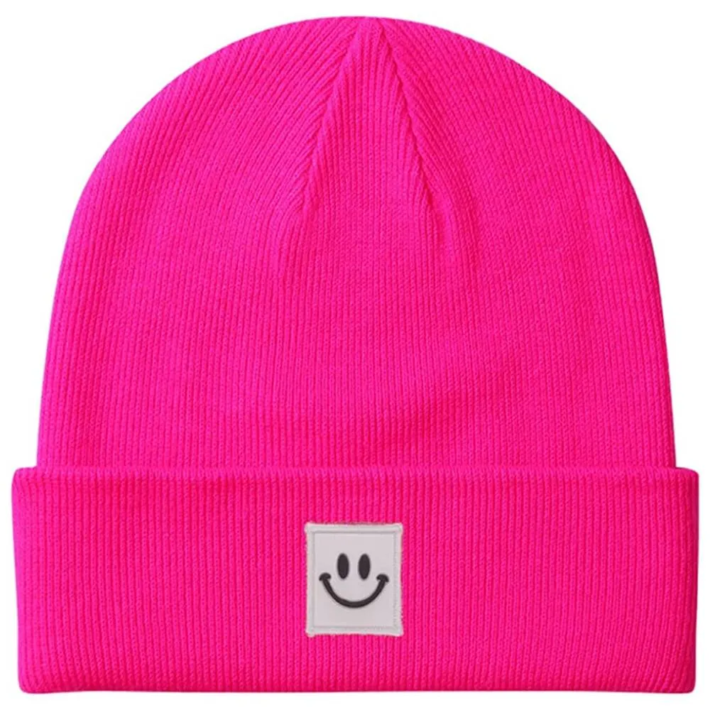 MaxNova Knit Beanie Hat with Smile Face for Men/Women | Multiple Colors