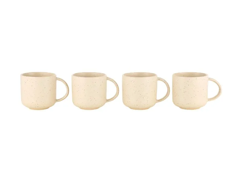 Maxwell & Williams Palette Mug Set of 4 Cream Speckle 360ml MS0069