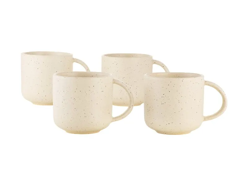 Maxwell & Williams Palette Mug Set of 4 Cream Speckle 360ml MS0069