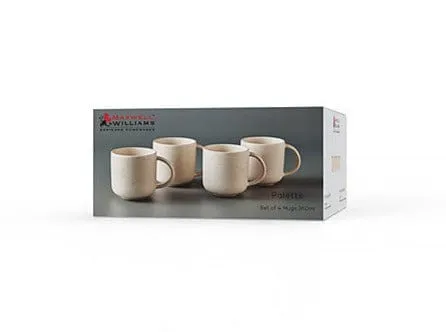 Maxwell & Williams Palette Mug Set of 4 Cream Speckle 360ml MS0069