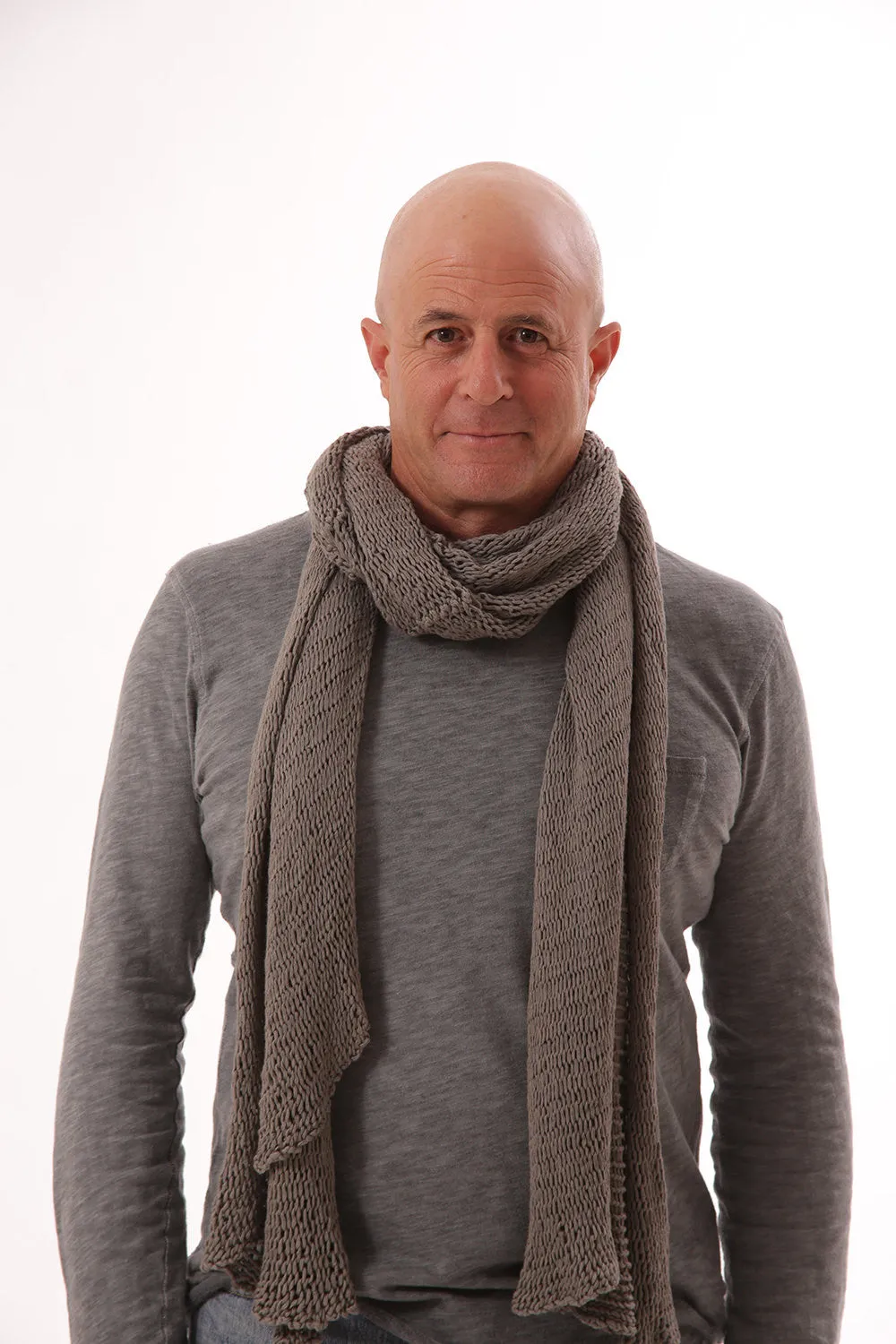 Men Soy Chunky Scarf - Grey