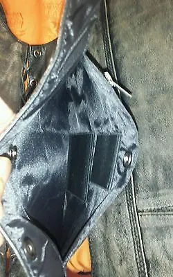 Men's 10 Pocket Distressed Retro Brn Leather vest with 2 Gun pockets inside
