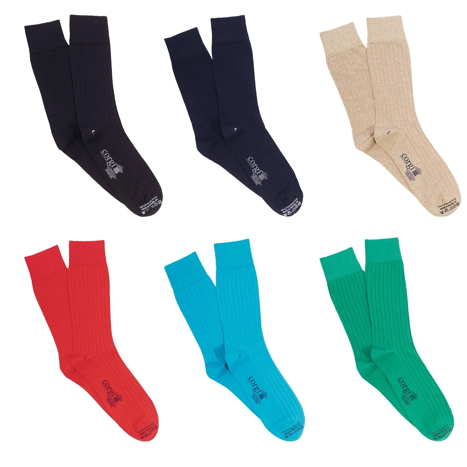 Men's 6-Pair Brecon Cotton Socks