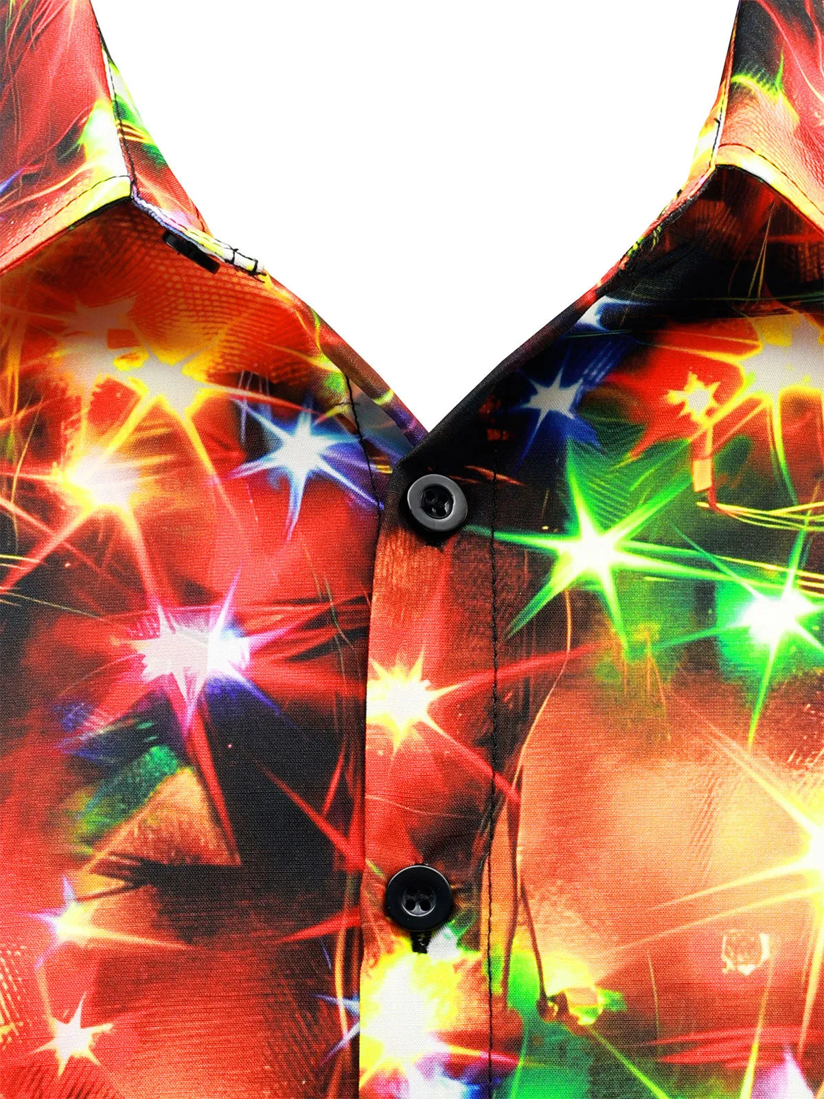 Men's Christmas New Year Party Holiday Button Down Long Sleeve Shirt