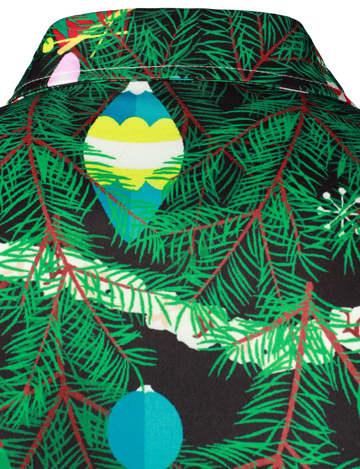 Men's Christmas Tree Camo Print Funny Outfit Themed Top Long Sleeve Shirt
