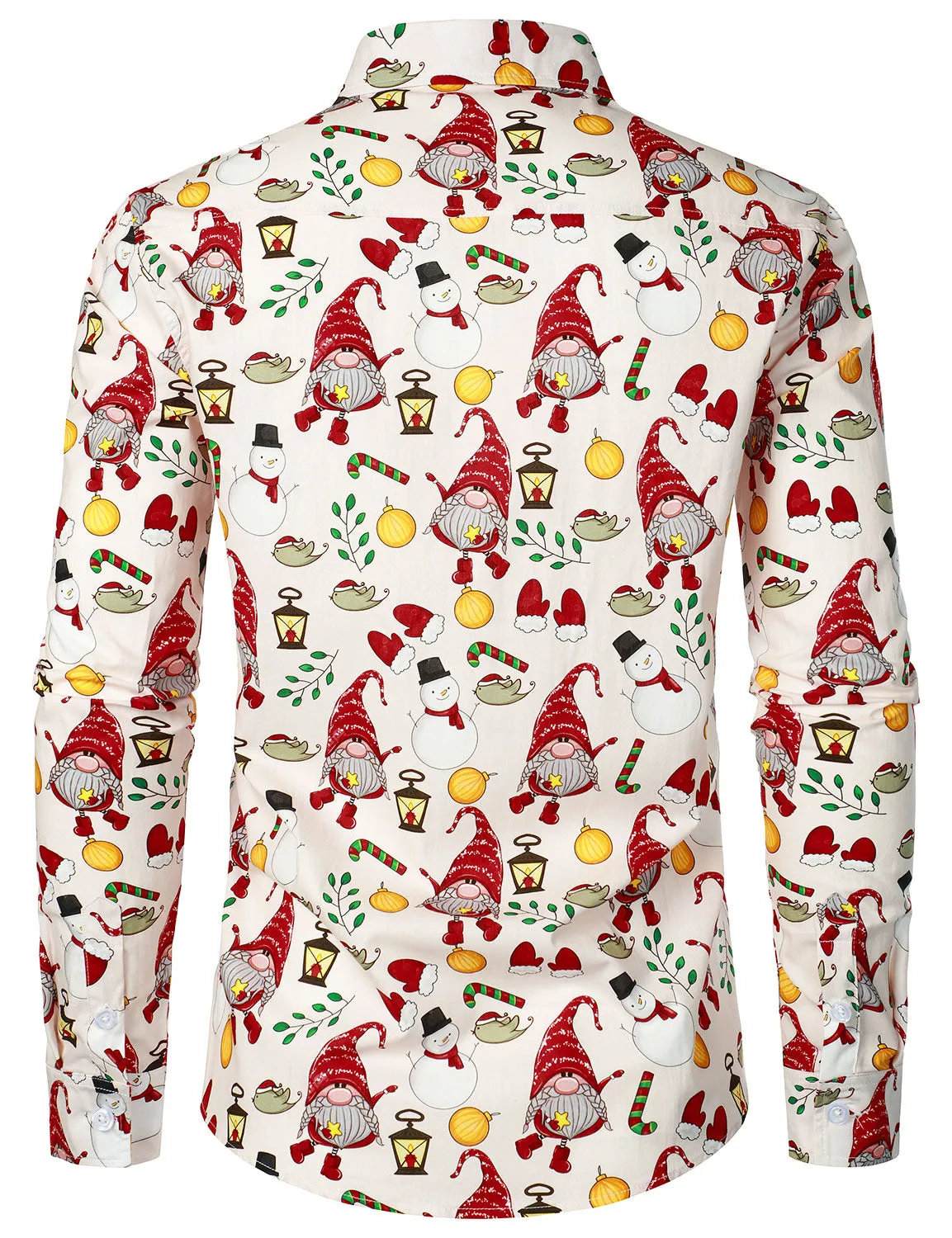 Men's Cute Gnome Christmas Long Sleeve Shirt
