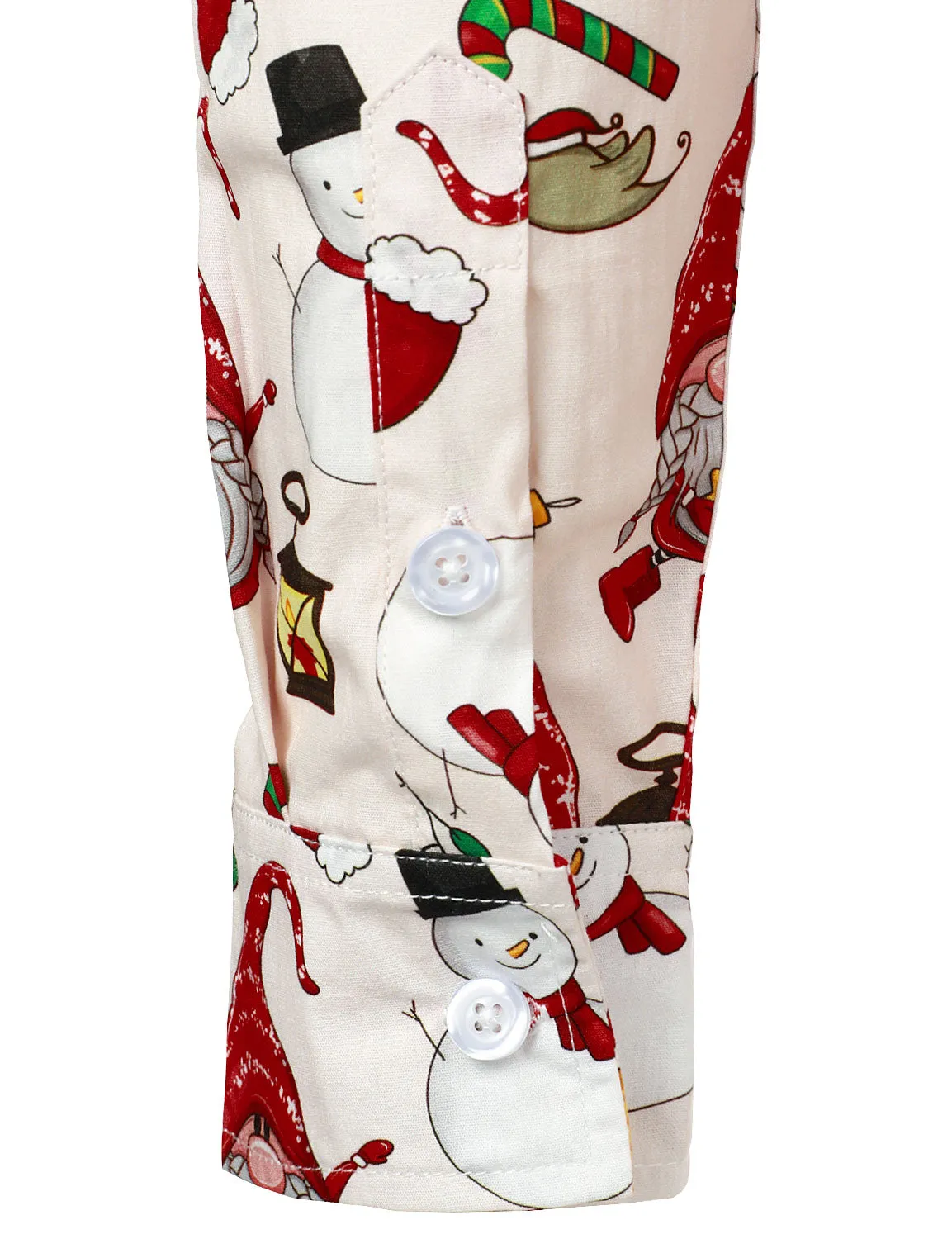 Men's Cute Gnome Christmas Long Sleeve Shirt